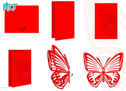 Exquisite paper-cut simple Butterfly decoupage material legend