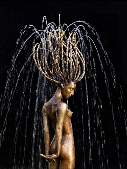 Brunnen, Skulptur, Plastik aus Bronze von Malgorzata Chodakowska